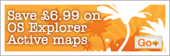 Save &pound;6.99 on OS Explorer Active maps