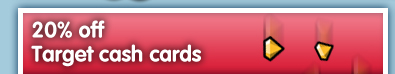 20% off Target cash cards