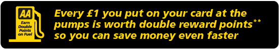 
Every £1 you put on your card at the pumps is worth double reward points** so you can save money even faster