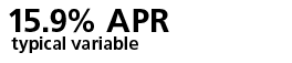 15.9% APR typical variable